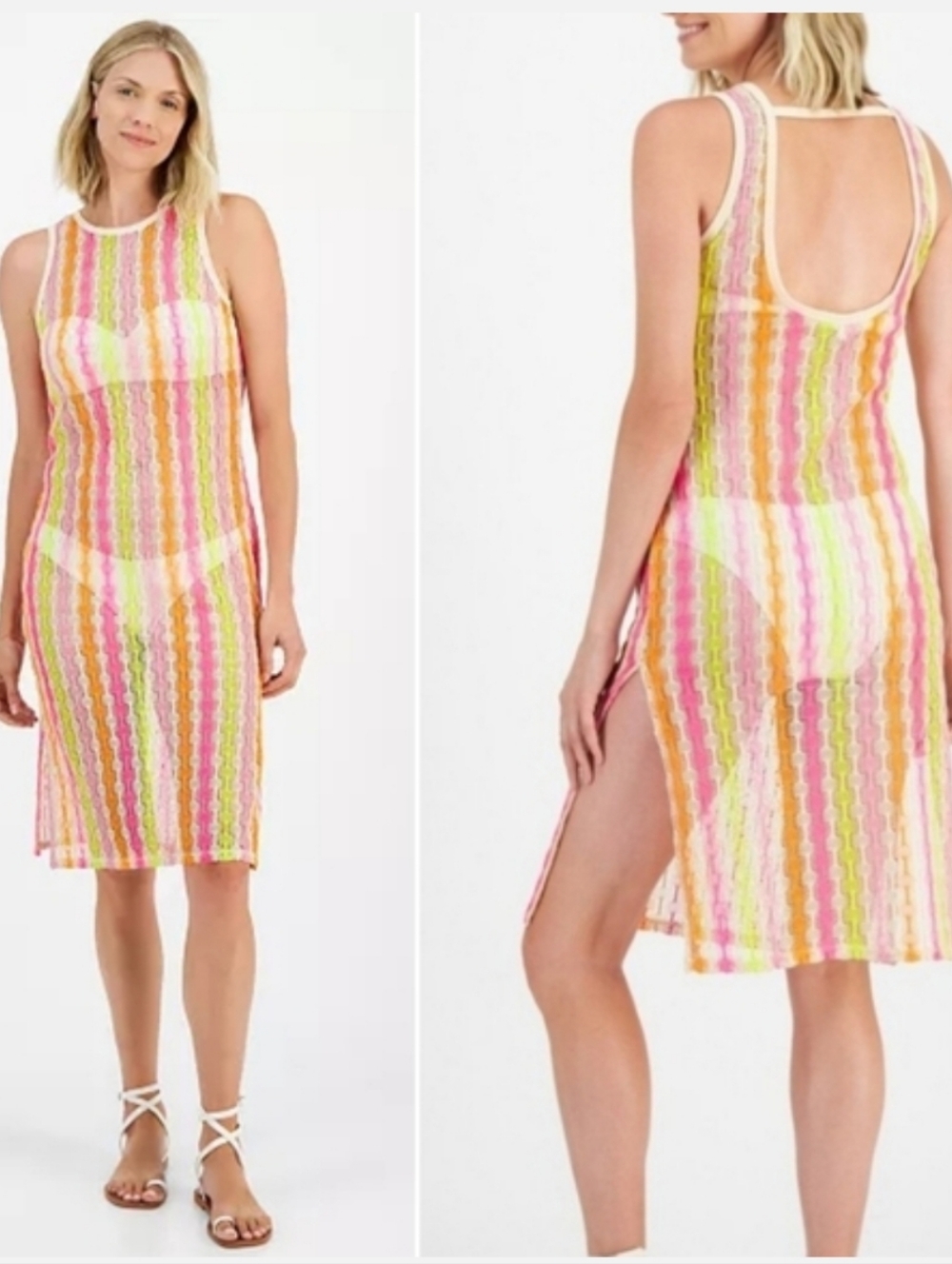 🆕️ Miken Swim Open Knit Sleeveless Cover Up Dress